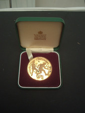 1977 Wimbledon Tennis Centenary  Silver Gilt Medal . Garrard & Co  45mm 49.8g
