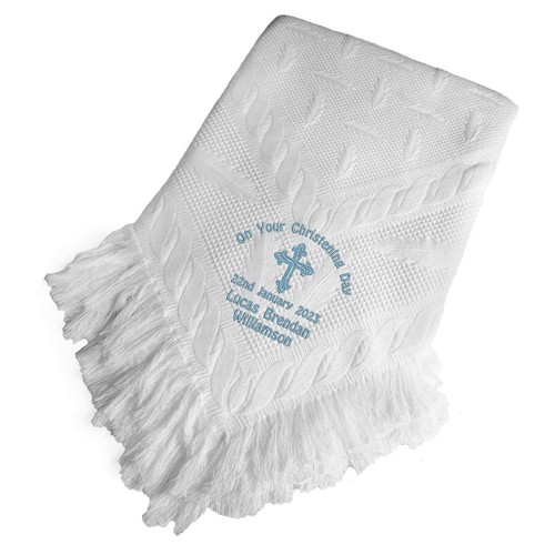 Personalised baby shawl large - personalised,