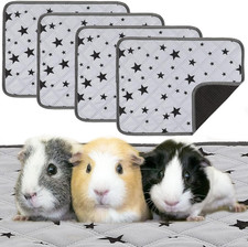 4 Pieces Guinea Pig Cage Liners Guinea Pig Fleece Bedding Absorbent Guinea Pig 