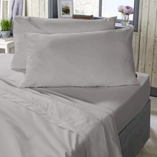 Vantona Plain Dyed 100% Cotton Fitted Sheet 400 THREAD COUNT  - Luxury Bed Linen