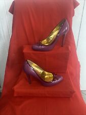 Ted Baker Ladies Hi Heel Shoes Size 5 Purple Vgc!! 