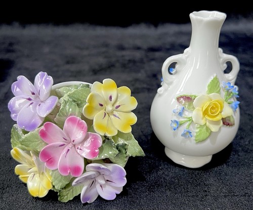 Colourful bone china vintage - bone,