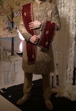 Regal Gold Hand-Embroidered