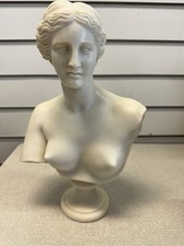 Nude Female Alabaster Figure Handmade Top Torso Height 23cm Greek Roman Style