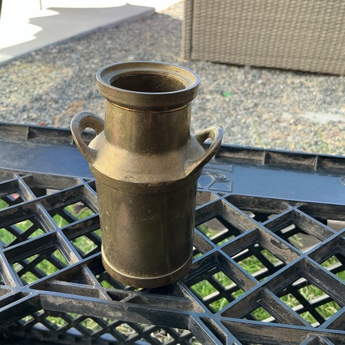 Vintage heavy brass milk can - vintage,