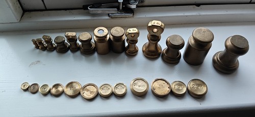Brass weights set - brass,