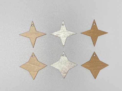 Hanging point wooden stars - 4,