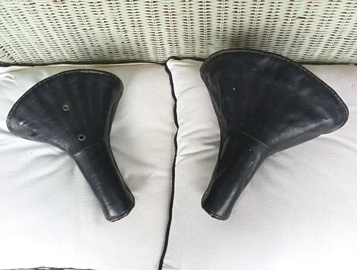 Two vintage bicycles saddles - vintage,