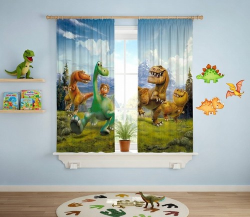Dinosaur pair curtains - pair, of