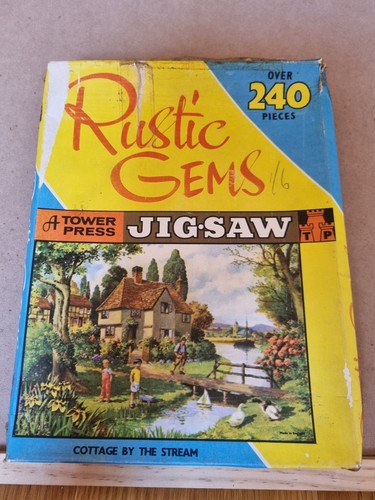 Vintage jigsaw puzzle cottage - vintage,