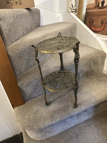 Vintage brass plant stand - vintage, 2