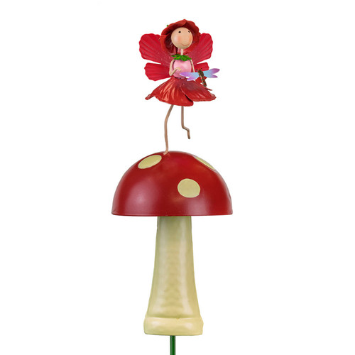 Red flower toadstool - red,