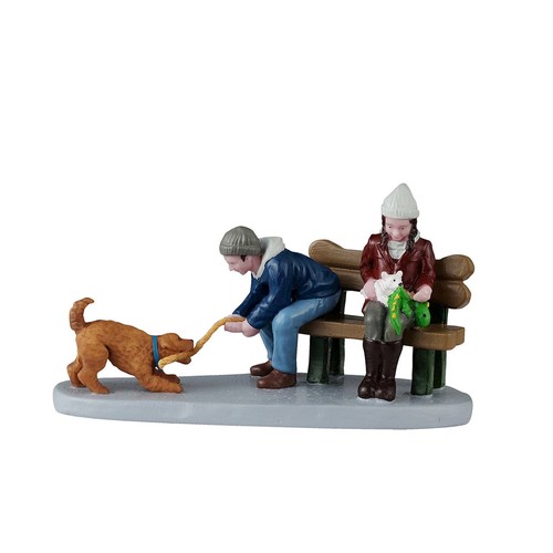 Lemax figurine playful pups - lemax,