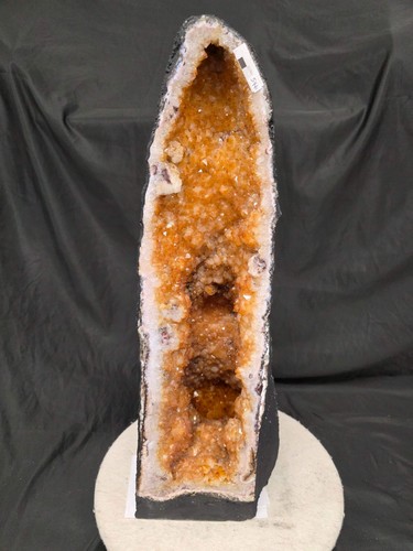 Tall citrine geode - tall,