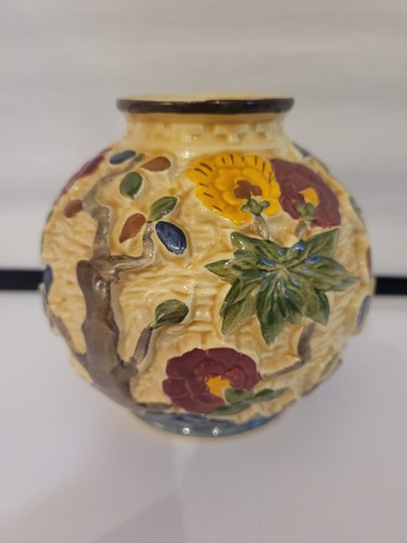 Indian tree hand painted - indian, vase