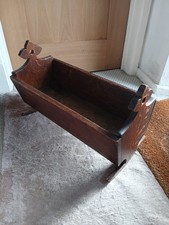 Antique Oak Rocking Crib /