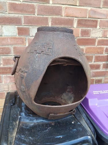Cast iron chiminea - hold, and