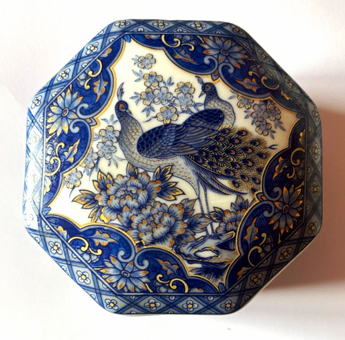 Imperial blue white - blue, peacock