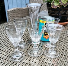 6x Victorian Cut Glasses Port