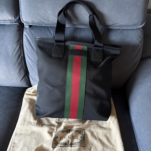 Authentic gucci canvas tote - gucci,