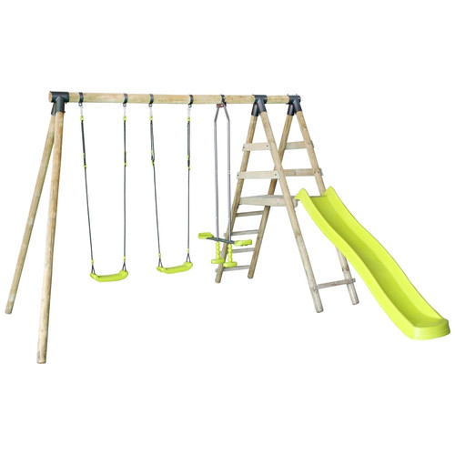 Wooden play centre swing set - play,