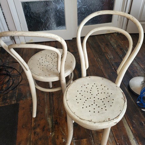 Pair antique vintage painted - pair,