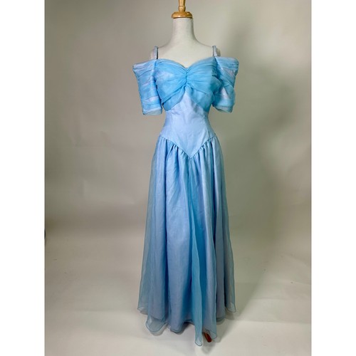 Vintage 70s 80s - blue, chiffon
