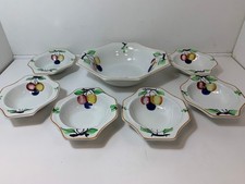 Solian Ware Soho Pottery Serving Dish with Dessert Bowls Art Deco Design