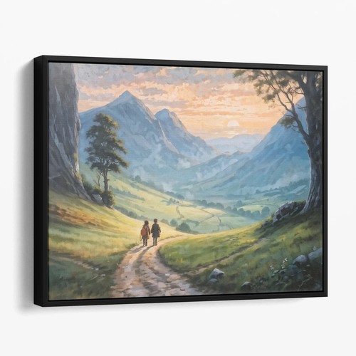 Frodo and sam leaving the - and,
