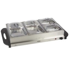 Cooks Professional 4–Section Buffet Warmer, Warming Tray – 7.2 Litres