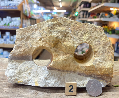 Drilled rainbow rock - drilled,