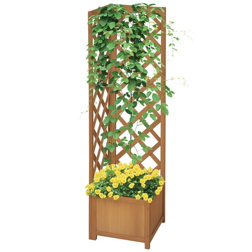 Outsunny wooden planter with - outsunny,