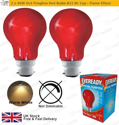 40w gls fireglow - gls, red