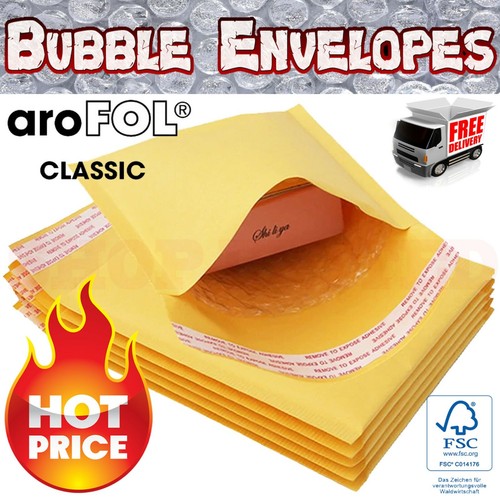 Gold padded bubble - gold, envelopes
