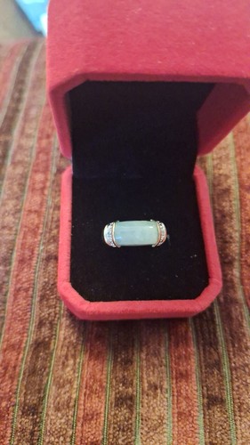 Jade and diamond - and, ring