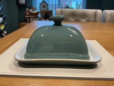 DENBY REGENCY GREEN LIDDED BUTTER  DISH STONEWARE  TABLEWARE EXCELLENT LOT 2