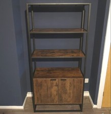 Vintage tall bookcase cabinet - vintage,