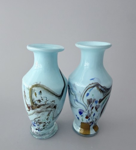 Pair studio art - glass, bud