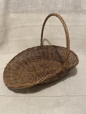 Wicker Trug'Flower Basket Vintage gathering basket Rare Prop Display