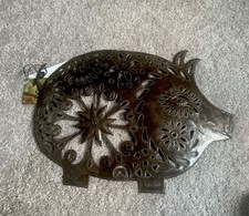 Pot Belly Pig Metal Wall Art