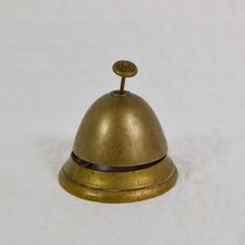 Antique Brass Reception Desk Bell Ringer Shop Hotel Counter Service