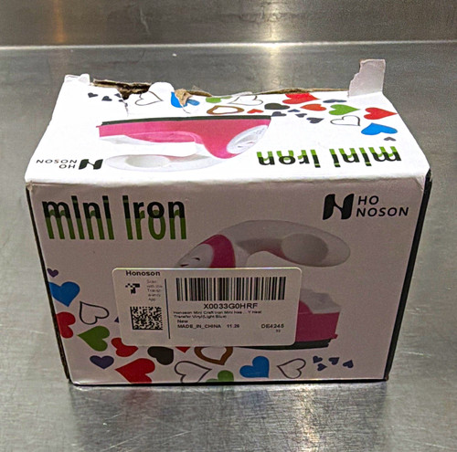 Honoson mini iron - iron, pink/white