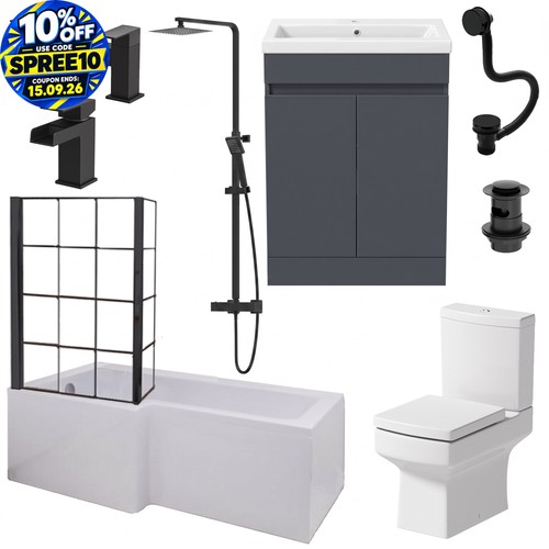 Complete bathroom suite - suite, black