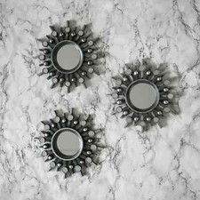 3pc Sunburst Wall Mirrors Set