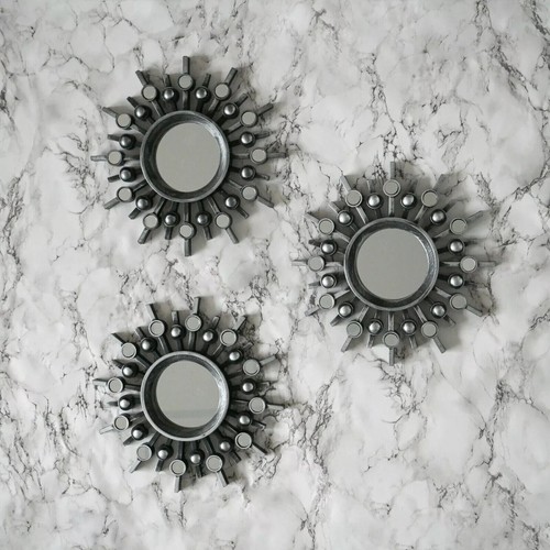 3pc sunburst wall mirrors - 3pc,
