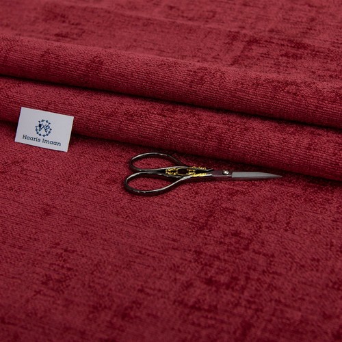 Red chenille velvet shimmering - red,