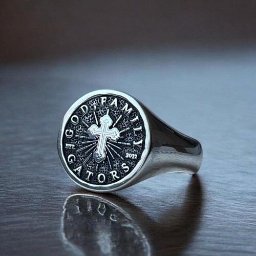 Divine cross signet ring - cross,
