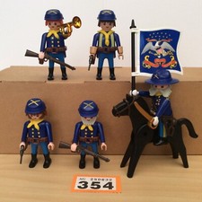 Playmobil Union Soldiers Bundle x 5 Soldiers Western Accessories Horse ACW flag