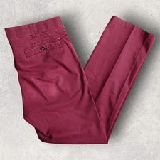 mens meyer new York burgundy Chino trousers, W34 L32