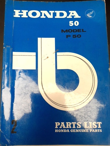 Honda model p50 parts list - 50,